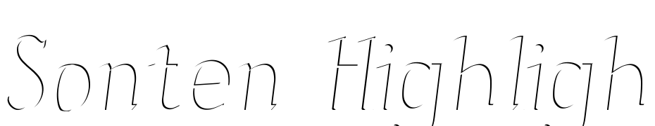 Sonten Highlight Layer Italic Yazı tipi ücretsiz indir