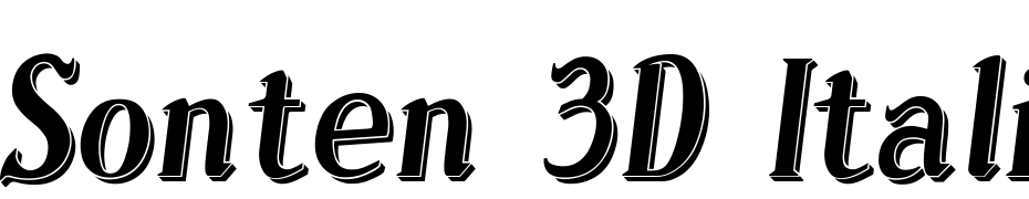 Sonten 3D Italic Fuente Descargar Gratis