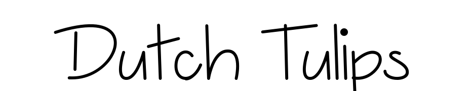 Dutch Tulips Font Download Free