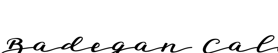 Badegan Calligraphy Yazı tipi ücretsiz indir