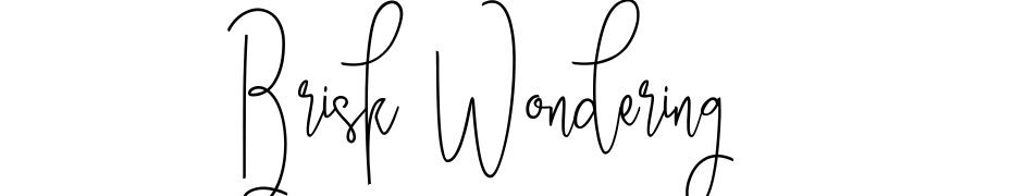 Brisk Wondering Font Download Free