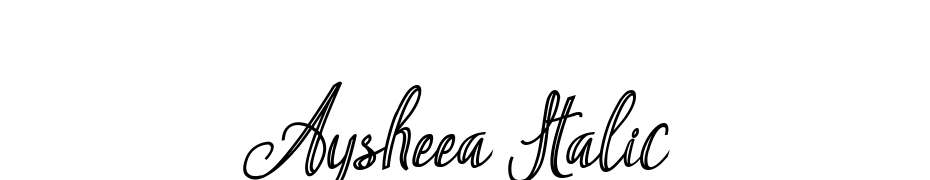 Aysheea Italic Font Download Free