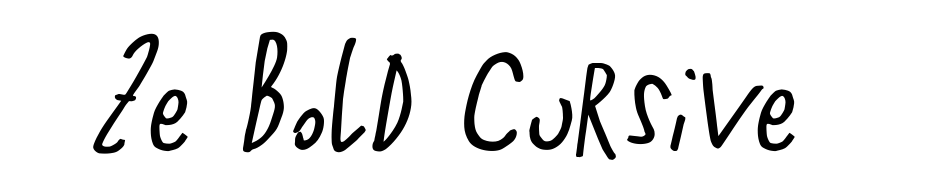 Ze Bold Cursive Font Download Free