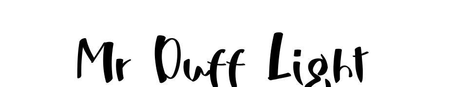 Mr Duff Light Yazı tipi ücretsiz indir