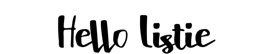 Hello Listie cкачати шрифт безкоштовно