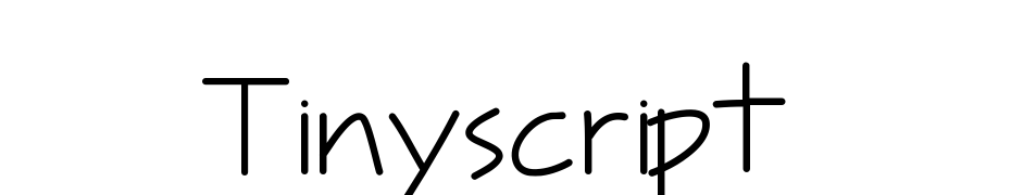 Tinyscript Yazı tipi ücretsiz indir