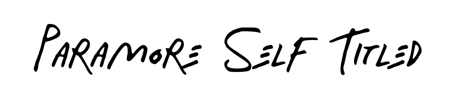 Paramore Self Titled Font Download Free