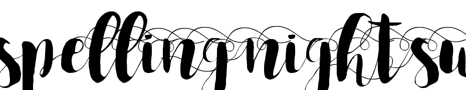 Spelling Night Swirls Font Download Free
