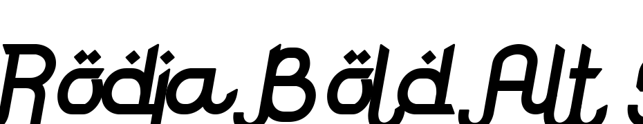 Rodja Bold Alt Slanted Font Download Free
