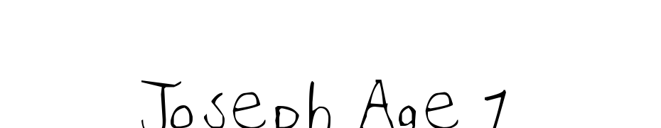 Joseph Age 7 Font Download Free