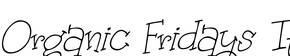 Organic Fridays Italic cкачати шрифт безкоштовно