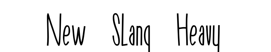 New Slang Heavy Scarica Caratteri Gratis
