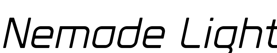Nemode Light Oblique Font Download Free