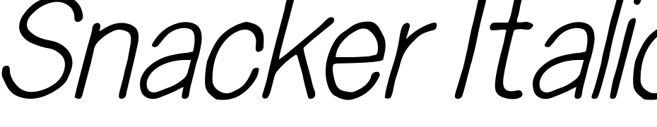 Snacker Italic Font Download Free