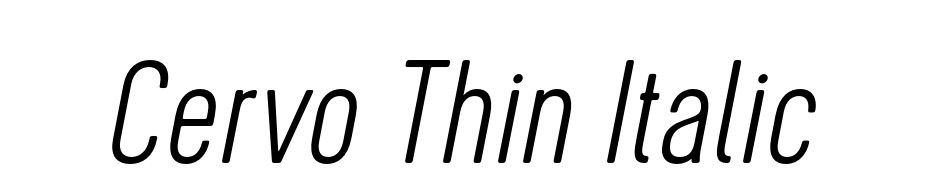 Cervo Thin Italic Yazı tipi ücretsiz indir