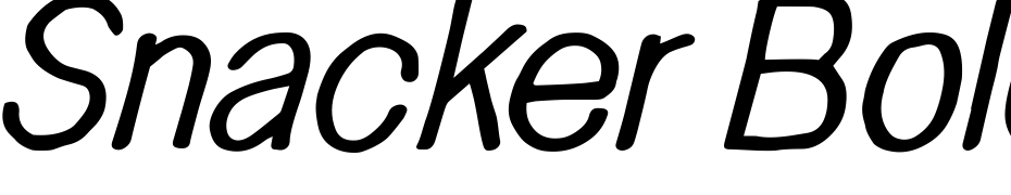 Snacker Bold Italic Font Download Free