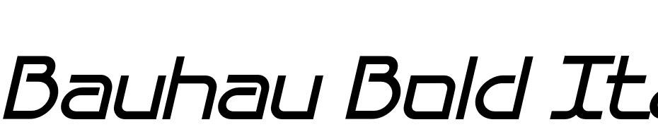 Bauhau Bold Italic Font Download Free