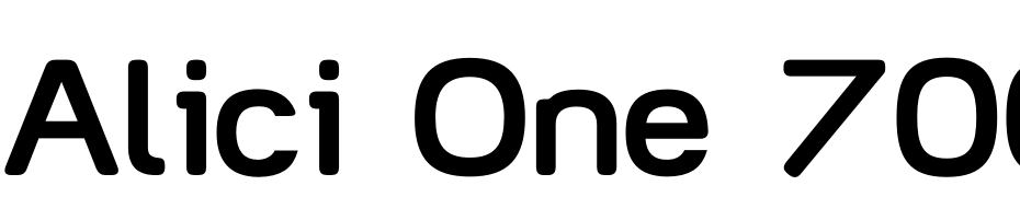 Alici One 700 Font Download Free