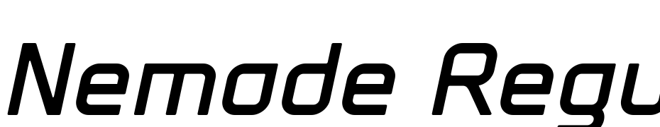 Nemode Regular Oblique Font Download Free