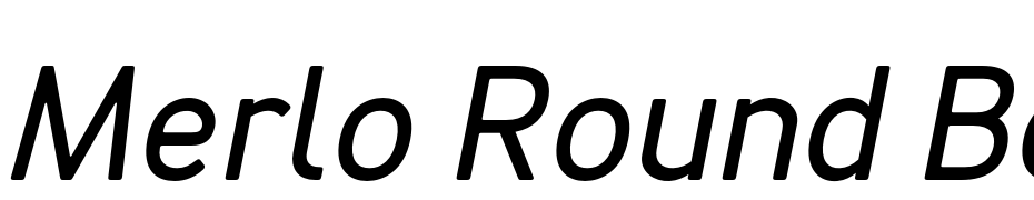 Merlo Round Bold Italic Fuente Descargar Gratis