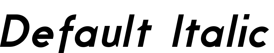 Default Italic Fuente Descargar Gratis