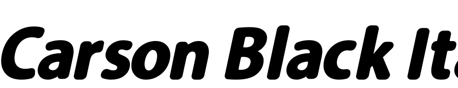 Carson Black Italic Font Download Free