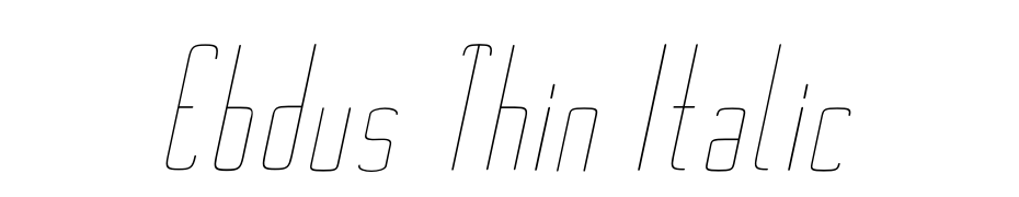 Ebdus Thin Italic cкачати шрифт безкоштовно