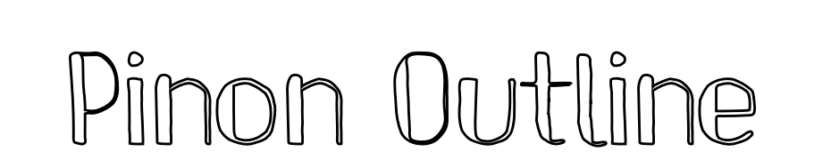 Pinon Outline Yazı tipi ücretsiz indir