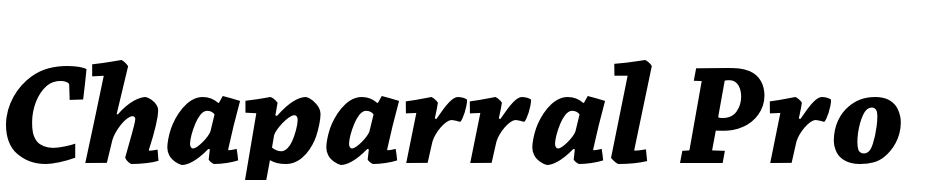 Chaparral Pro Bold Italic Yazı tipi ücretsiz indir