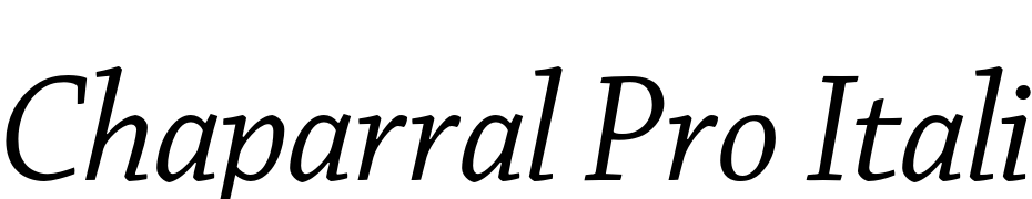 Chaparral Pro Italic Display Font Download Free