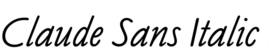 Claude Sans Italic Plain Font Download Free