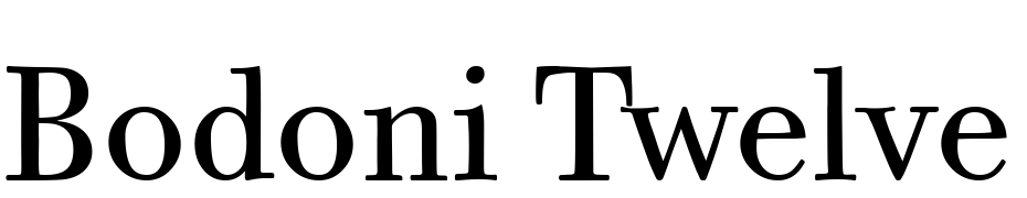 Bodoni Twelve OS ITC TT Book Yazı tipi ücretsiz indir