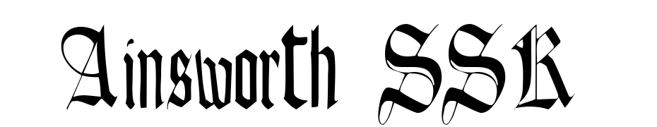 Ainsworth SSK cкачати шрифт безкоштовно
