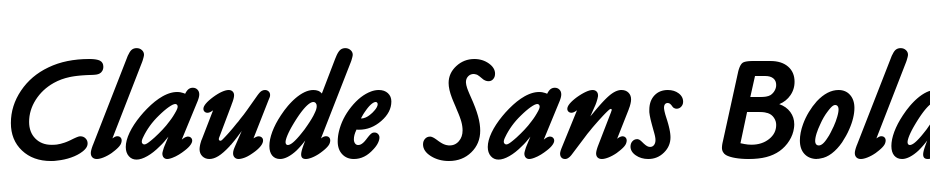 Claude Sans Bold Italic Plain Font Download Free