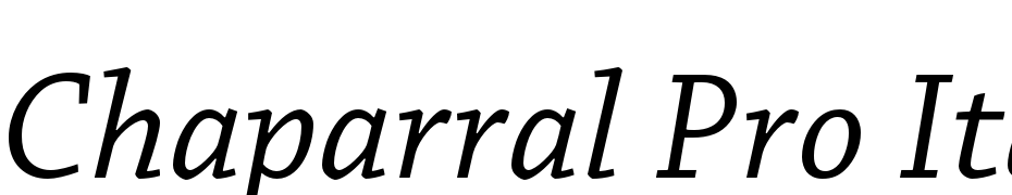 Chaparral Pro Italic Font Download Free