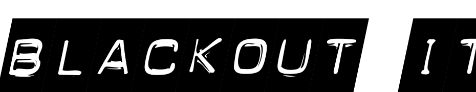 Blackout Italic Schrift Herunterladen Kostenlos