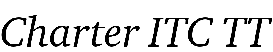 Charter ITC TT Italic Font Download Free
