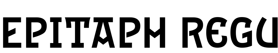 Epitaph Regular Regular Font Download Free