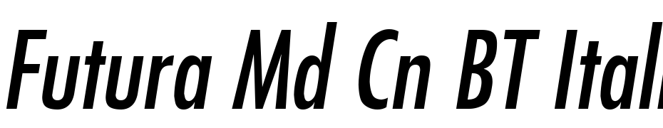 Futura Md Cn BT Italic Font Download Free