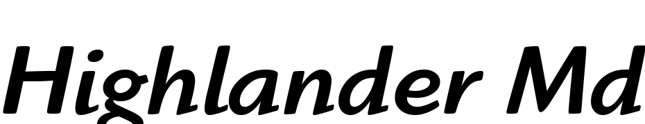 Highlander Md ITC TT Medium Ita Font Download Free
