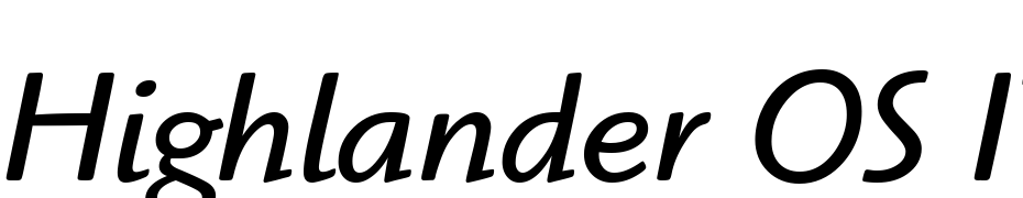 Highlander OS ITC TT Book Italic Font Download Free