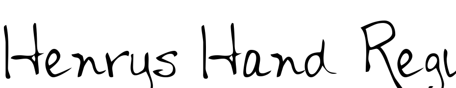 Henrys Hand Regular Font Download Free