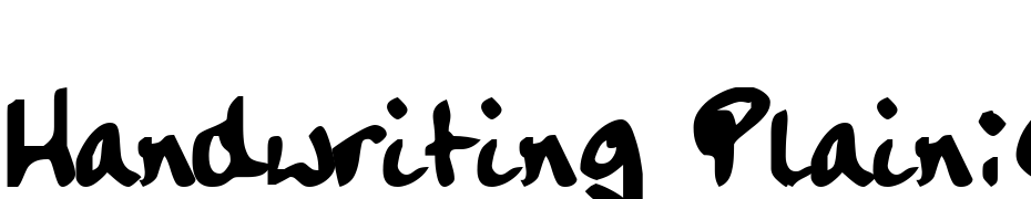 Handwriting Plain:0.0 Scarica Caratteri Gratis
