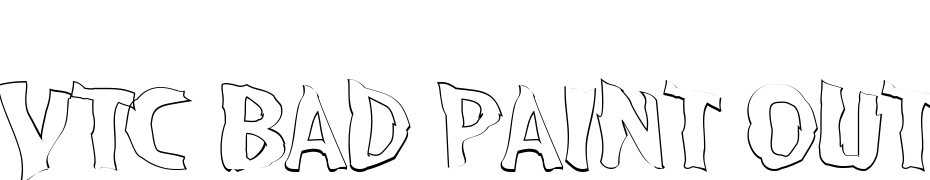 VTC Bad Paint Outline Font Download Free
