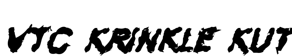 VTC Krinkle Kut Bold Italic Font Download Free
