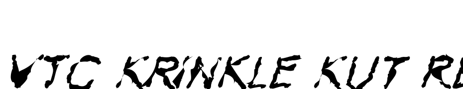 VTC Krinkle Kut Regular Italic Font Download Free