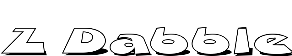 Z Dabble Down Font Download Free