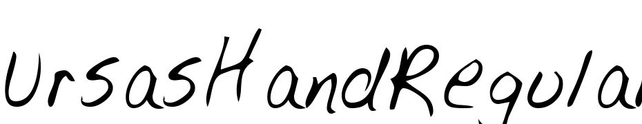 Ursas Hand Regular Schrift Herunterladen Kostenlos