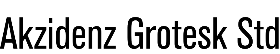 Akzidenz Grotesk Std Cnd Font Download Free