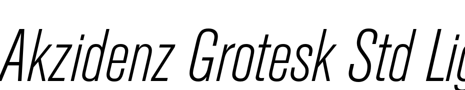 Akzidenz Grotesk Std Light Cnd It Font Download Free